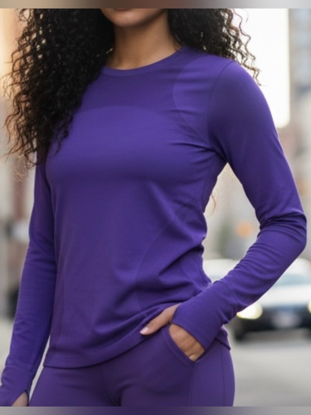 GAP fit Women’s Long Sleeve Performance Shirt Purple Size Large